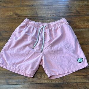 Ron Jon Pink Swim Trunks Quick-Dry Elastic Waist